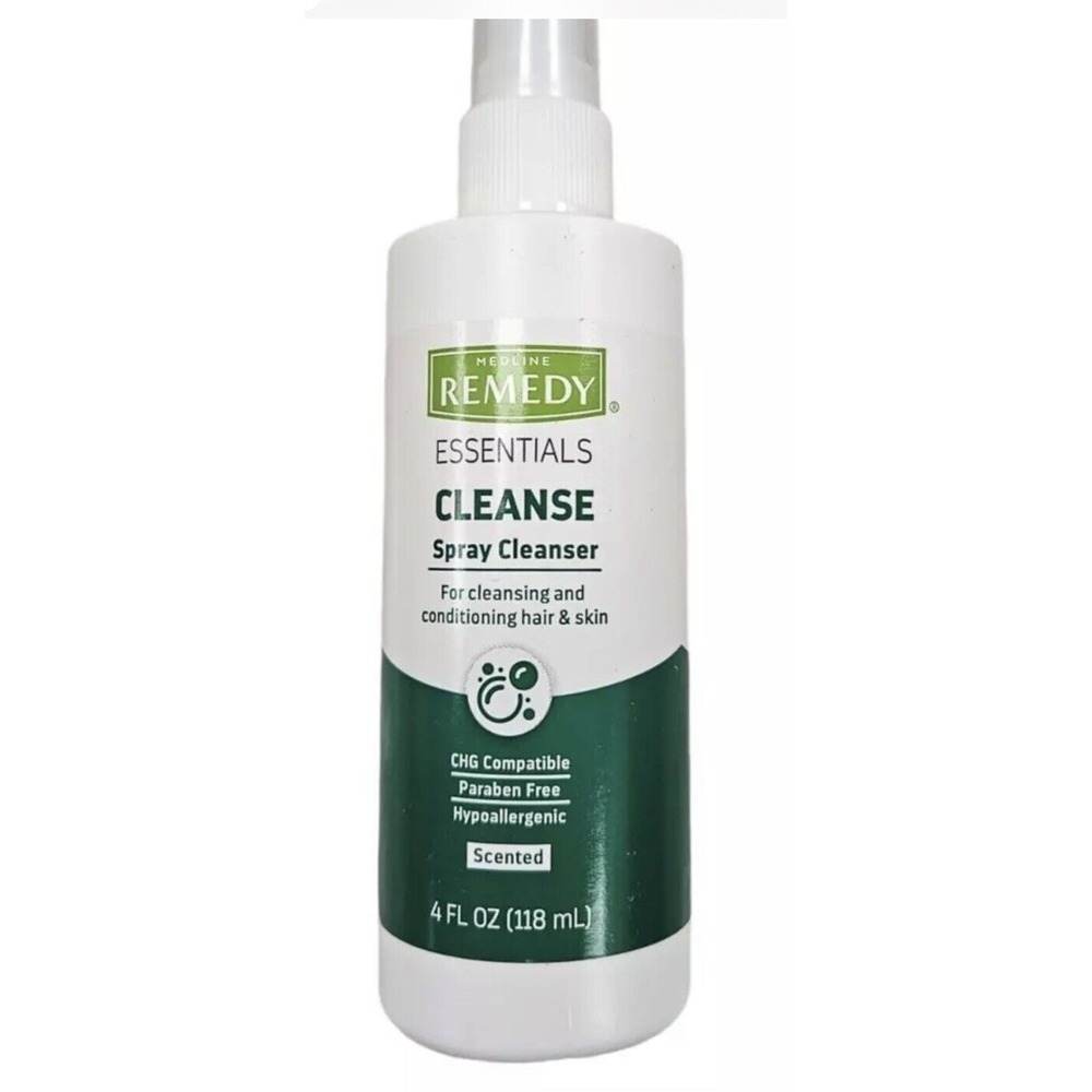 Medline Remedy Clinical CLEANSE Spray Cleanser For Hair Skin 4oz Pump Spray NEW!